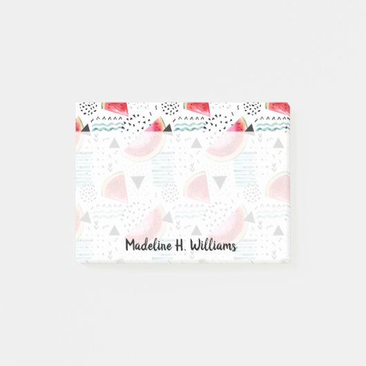 抽象的なスイカパターン ポストイット (正面)