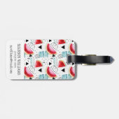 抽象的なスイカパターン ラゲッジタグ (裏面横)