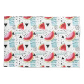 抽象的なスイカパターン 枕カバー (裏面-左)