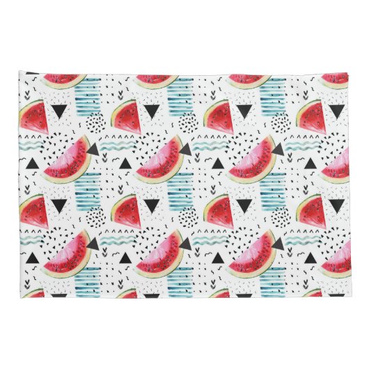 抽象的なスイカパターン 枕カバー (裏面-右)