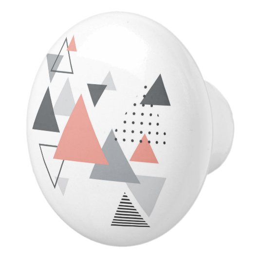 抽象的なスカンジナビアの幾何学的設計 セラミックノブ (右)