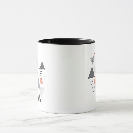 抽象的なスカンジナビアの幾何学的設計 マグカップ (中央)