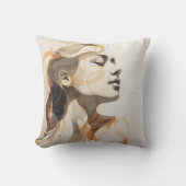 抽象的なスケッチの女性 クッション (正面)