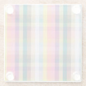 抽象的なスコットランドの格子縞 ガラスコースター (裏面)