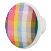 抽象的なスコットランドの格子縞 セラミックノブ (右)