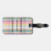 抽象的なスコットランドの格子縞 ラゲッジタグ (裏面横)