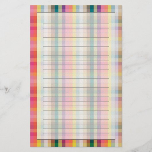 抽象的なスコットランドの格子縞 便箋 (正面)