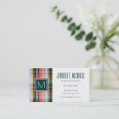 抽象的なスコットランドの格子縞 名刺 (スタンド正面)