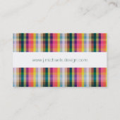 抽象的なスコットランドの格子縞 名刺 (裏面)