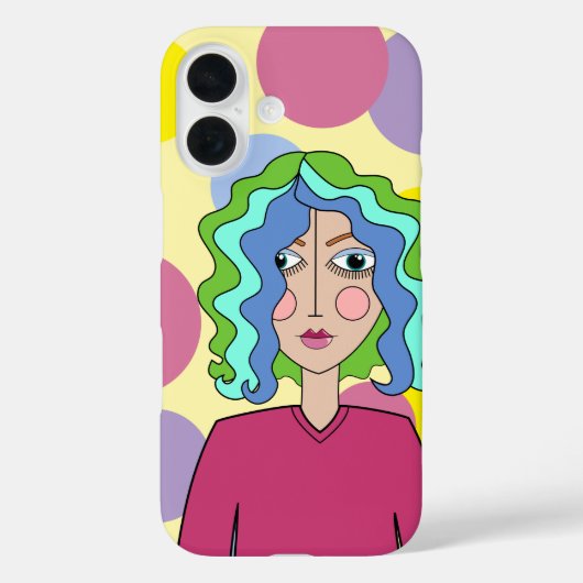 抽象的なスタイリッシュな顔のiPhone/iPadケース Case-Mate iPhoneケース (裏面)