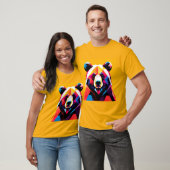 抽象的なスタイルのポリゴンクマ Tシャツ (ユニセックス)