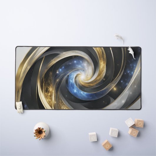 抽象的なスパイラルにおける宇宙 デスクマット (キッズテーブル)