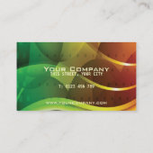 抽象的なスペクトルの抽象芸術の名刺 名刺 (裏面)