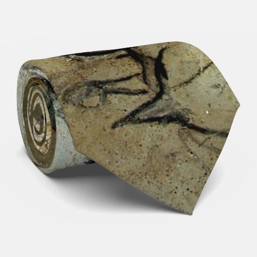 抽象的なタイの芸術- Chauvet Lascauxの洞窟の馬 ネクタイ (ロール)