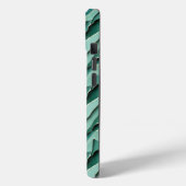抽象的なターコイズの切り絵レイヤーモノグラム Case-Mate iPhoneケース (裏面 / 左)