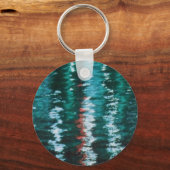 抽象的なターコイズKeychain キーホルダー (正面)