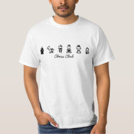 抽象的なチェスラインアート Tシャツ