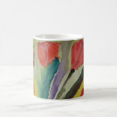 抽象的なチューリップと春の花マグカップ コーヒーマグカップ (中央)