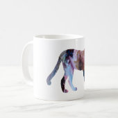抽象的なチータのシルエット コーヒーマグカップ (正面左)