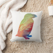 抽象的なツノメドリのシルエット クッション (ブランケット)