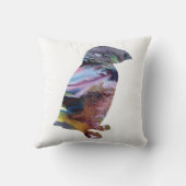 抽象的なツノメドリのシルエット クッション (裏面)