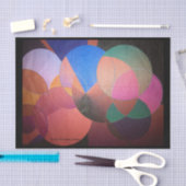 抽象的なティッシュペーパーの黒のトリム 薄葉紙 (クラフト)