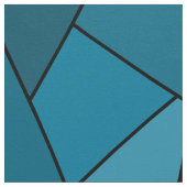 抽象的なティール（緑がかった色）の幾何学的な形の多角形の生地 ファブリック (クローズアップ)