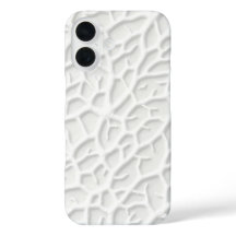 抽象的なテクスチャーが特徴の白いエンボス加工iPhoneケース