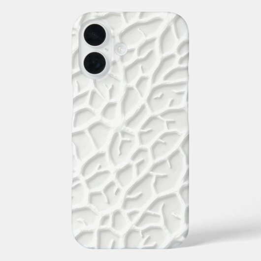 抽象的なテクスチャーが特徴の白いエンボス加工iPhoneケース Case-Mate iPhoneケース (裏面)