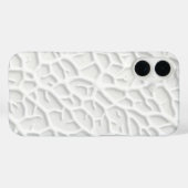 抽象的なテクスチャーが特徴の白いエンボス加工iPhoneケース Case-Mate iPhoneケース (裏面 (横))