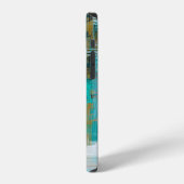 抽象的なテクスチャ。2Dイラスト。表現力豊かな手描き iPhoneケース (左側面)