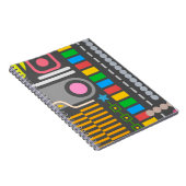 抽象的なテクノロジー管理パネルパターン ノートブック (右側)