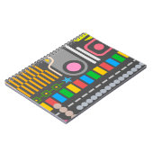 抽象的なテクノロジー管理パネルパターン ノートブック (左側)