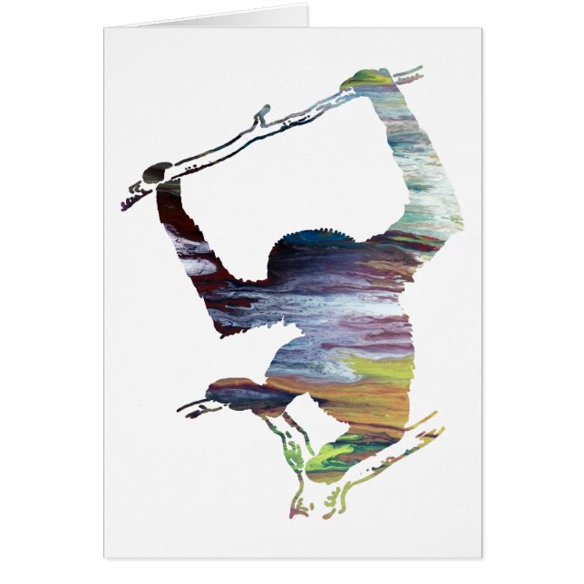 抽象的なテナガザルのシルエット (正面)