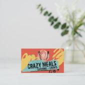 抽象的なディナー用大皿の道具シェフのケータリング 名刺 (スタンド正面)