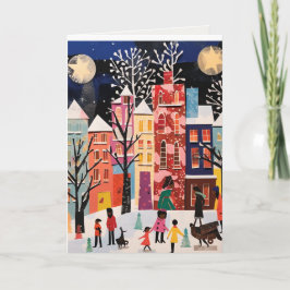 抽象的なデザインのホリデーカード シーズンカード