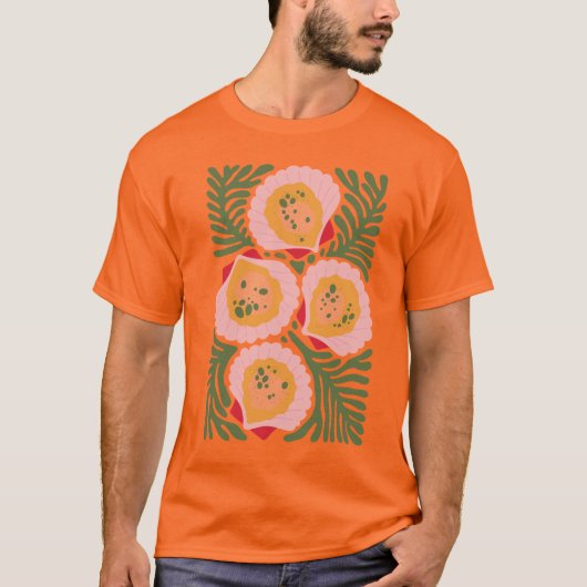 抽象的なデザインのメンズグラフィックTシャツ Tシャツ (正面)
