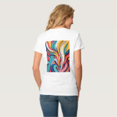 抽象的なデザインの Tシャツ (裏面フル)