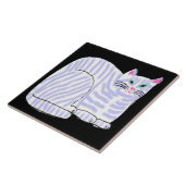 抽象的なデジタルキャットアート タイル (側面)
