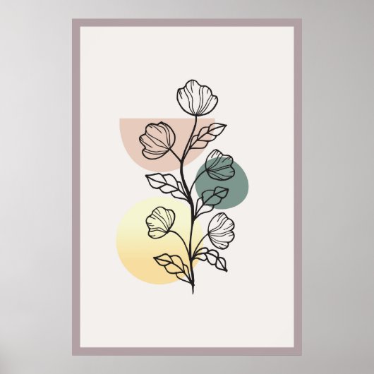 抽象的なトレンディなデザイン ポスター (正面)