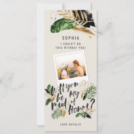 抽象的なトロピカルなブライズメイドの写真