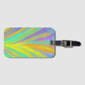 抽象的なトロピカルサマーファン ラゲッジタグ (正面横)