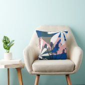 抽象的なトロピカルフラワーのアート クッション (椅子)