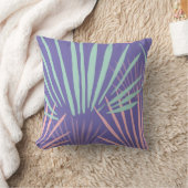 抽象的なトロピカル植物パターン クッション (ブランケット)