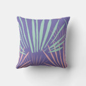 抽象的なトロピカル植物パターン クッション (裏面)