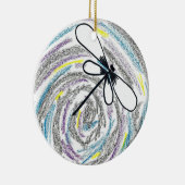 抽象的なトンボのクリスマスのオーナメント セラミックオーナメント (右)