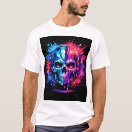 抽象的なドクロ Tシャツ