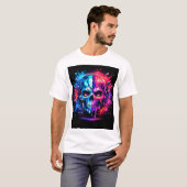 抽象的なドクロ Tシャツ (正面フル)