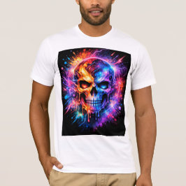 抽象的なドクロ Tシャツ