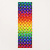 抽象的なドットの虹  鮮やかで陽気なカラフル ヨガマット (正面)